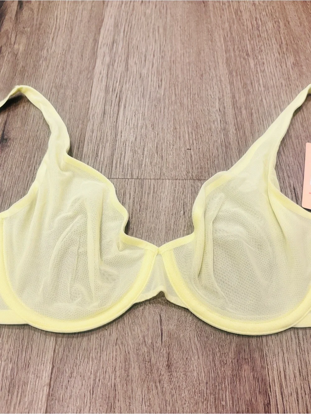 ThirdLove Pale Yellow Mesh Bra 32C